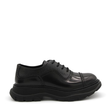 Alexander Mcqueen - Black Leather Lace Up Shoes