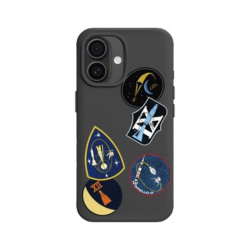 iPhone 16 SolidX 黑 - NASA - 太空人任務徽章