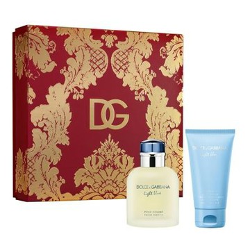 DOLCE & GABBANA 淺藍男性淡香水禮盒(75ml淡香水+50ml身體乳)