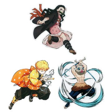 【日本正版】鬼滅之刃 戰鬥系列 造型燙布貼 燙布貼 燙貼布 竈門禰豆子 我妻善逸 嘴平伊之助