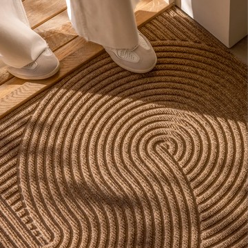 挪威 Heymat 禪室花房 三維落塵墊 木質棕 85 x 130