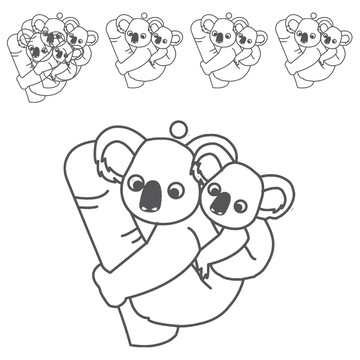 AMOS 阿摩司 壓克力模型版 S33 無尾熊 小款  6個