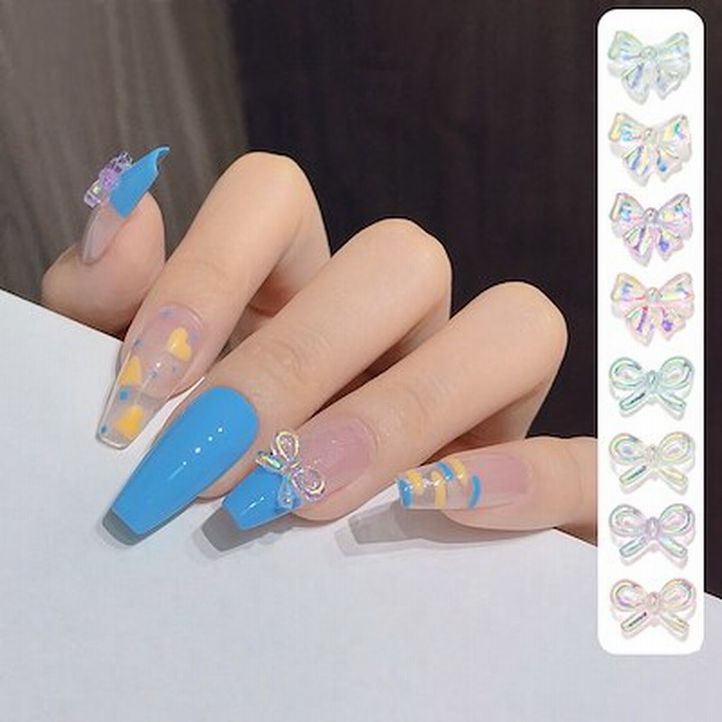 オーロラネイルリボン蝶デコパーツジェルネイルアートスタッズ8粒ネイルサロン 通販 Lineポイント最大1 0 Get Lineショッピング