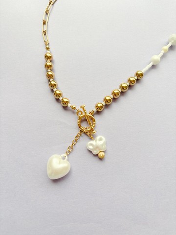 珠子項鍊 (蝴蝶與愛心)