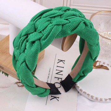 純色日韓復古編織發箍壓發頭飾簡約頭箍發飾發卡超寬圣誕紅綠新年
