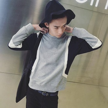 【JP.美日韓】韓國 百搭 皮革 未來 幾何線條 皮衣 大學T 設計 條紋 皮衣 衛衣 GD 權智龍