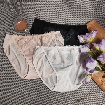 【曼黛瑪璉】Hibra大波 低腰三角內褲 M-XL(牙白/糖霜粉/湛藍黑)