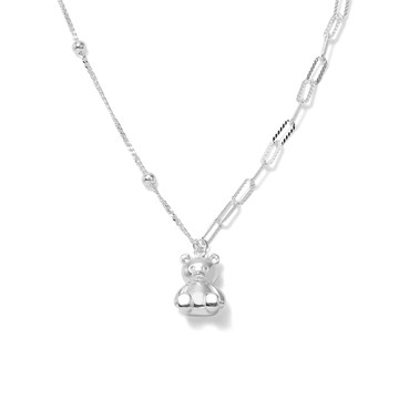 [純銀] 小熊的回憶鎖骨鍊 / Bear's Memory Necklace