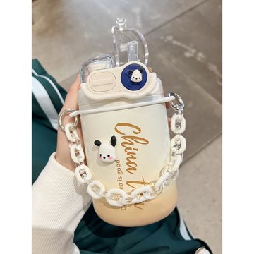 水杯保溫杯女生高顏值咖啡網紅316可愛兒童吸管2025新款雙飲杯子