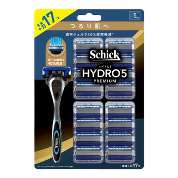 Schick 舒適牌 水次元5Premium 刮鬍刀 刀把 + 刀片 17個  1組  1組