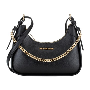 MICHAEL KORS - 素面防刮皮革金鏈兩用包 (黑)