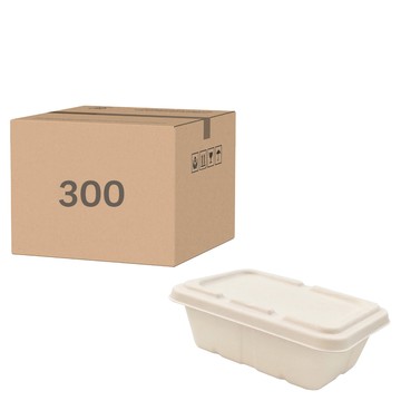 ONEFU 植纖方形餐盒 750ml  6包  50個