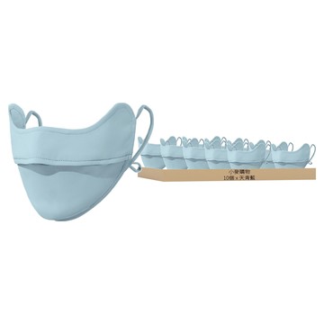 小麥購物 冰絲防曬口罩 E128 25g  1組  10片  天青藍
