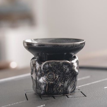 功夫茶具茶配件茶漏天目釉過濾器陶瓷茶水分離器家用茶道零配濾網