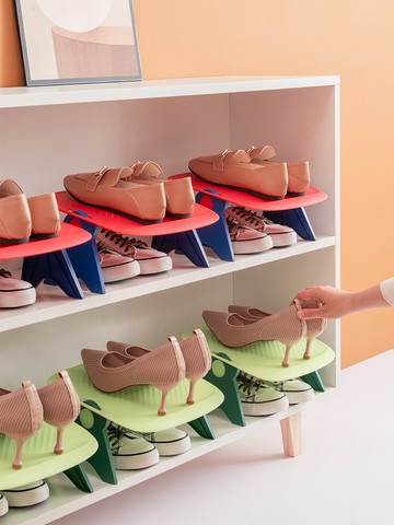 玄關鞋柜收納鞋托放鞋子收納神器一體式鞋托隔板鞋盒鞋架置物架