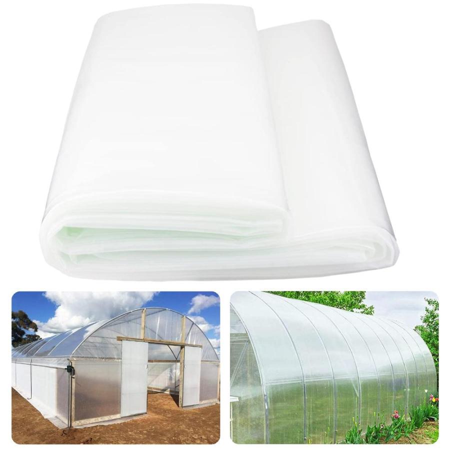 mil Greenhouse Plastic Film Sheeting Cover, 10  x 26  UV Resistant Polyet