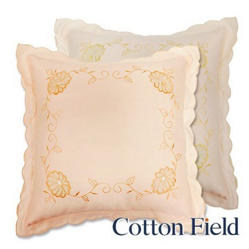 cottonfield 【桔藤】刺繡抱枕(二件組)