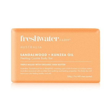 FRESHWATER FARM植萃香氛潔膚皂-昆士亞&檀香舒活療浴200g兩入組