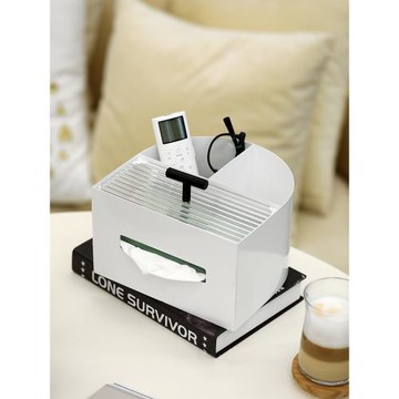 創意高顏值收納盒 多功能紙巾架 客廳放遙控器收納架 輕奢紙巾盒