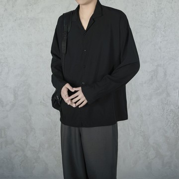 長袖襯衫 日系港風ins寬鬆襯衫男生夏季潮流百搭休閒外套