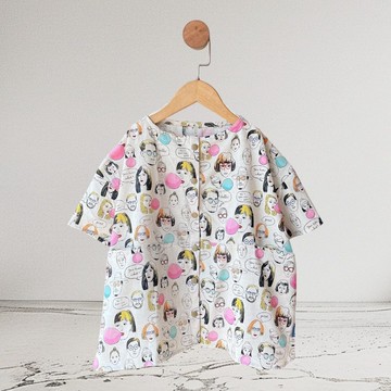 外語對話框 - 日系口袋上衣