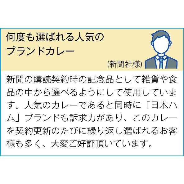 ケース販売のみ・２０箱単位でご注文下さい　日本ハム　レストラン仕様カレー中辛４袋　　・送料無料　・粗品 販促品に最適！