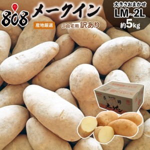 訳あり メークイン LM～2Lサイズ 1箱 約5kg(北海道沖縄別途送料加算)メイクイーン じゃがいも ジャガイモ じゃ