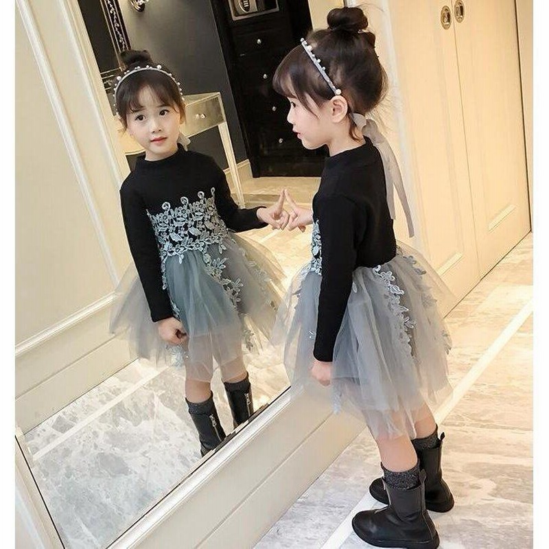 子どもドレス キッズワンピース ベビー 赤ちゃん 長袖 チュールスカート 黒ワンピ ピアノ 発表会 韓国子供服 卒園式 ふわふわ 結婚式 七五三 可愛い 通販 Lineポイント最大0 5 Get Lineショッピング