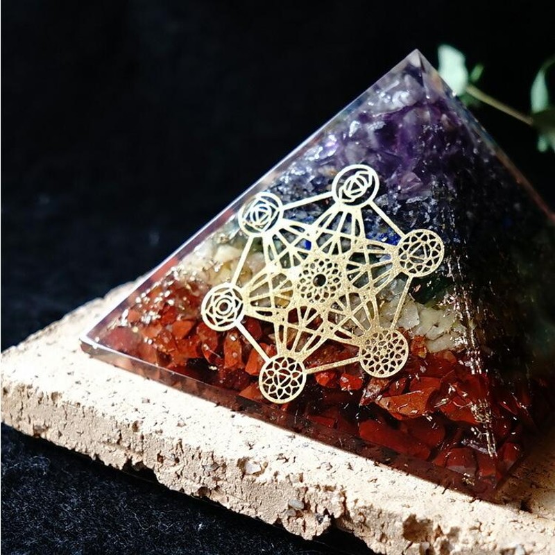 魅力UP☆ハート型オルゴナイトのナスカンキーホルダー⑤（願い叶える