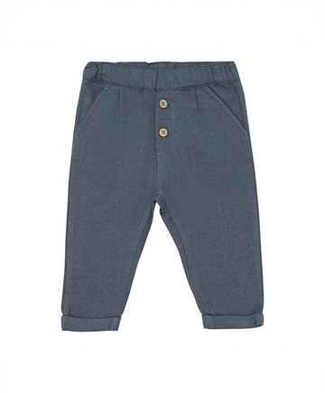 素面深藍色長褲92cm