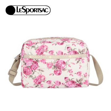 Lesportsac Daniella Crossbody 拉鍊斜背包 側背包 通勤隨身包 七夕浪漫購 送禮 禮物 推薦 女包-柔情花卉