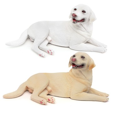 🌈「動物世界」兒童認知仿真寵物狗金毛犬黃金獵犬動物模型桌面裝飾擺件玩具