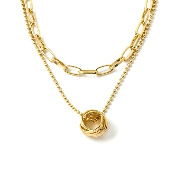 [韓國] [大尺碼] 巴納德環鎖骨鍊 / 2色 / Barnard Ring Necklace