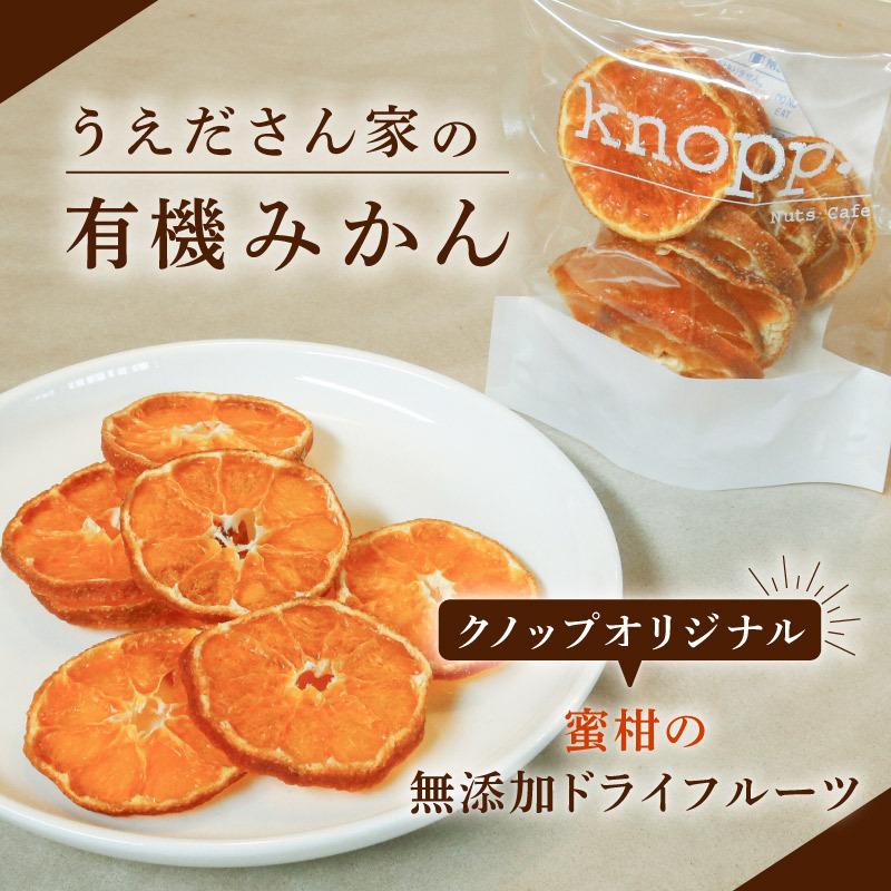 ドライフルーツ みかん 国産 愛媛 25g 単品 小分け 無添加 お試し 食べきりサイズ ドライみかん うえださん家の有機みかん 乾燥みかん 柑橘 人気