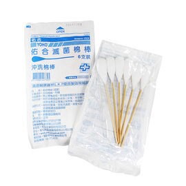 【醫康生活家】佑合6吋滅菌沖洗棉棒 6支/包