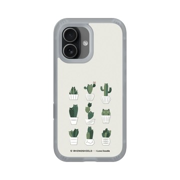 iPhone 17 AirX 流變灰 - ilovedoodle (Lim Heng Swee) - Cat and Plant - 仙人掌家族