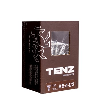TENZ登馳 低耗能星型木螺絲 #8x1-1/2 小盒裝