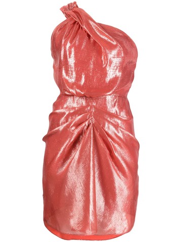 IRO - one-shoulder silk-blend dress - women - Polyester/Metallic Fibre/Silk - 36 - Pink