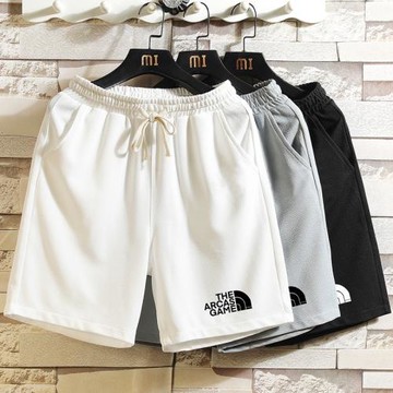 冰絲短褲男夏季薄款五分中褲外穿大褲衩運動褲韓版潮流大碼沙灘褲