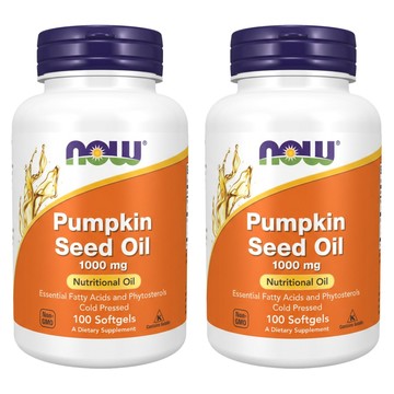 NOW Foods 台灣公司貨 南瓜籽油膠囊食品  100顆  1.4g  2罐