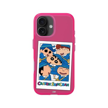 iPhone 16 Clear 粉漾桃 - 蠟筆小新 Crayon Shinchan - 喀嚓！笑一個
