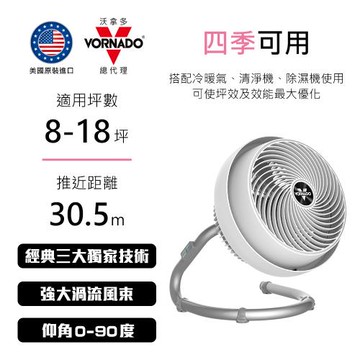 美國VORNADO沃拿多 DC直流渦流空氣循環扇 723DCA-TW  8-18坪用(原廠公司貨)