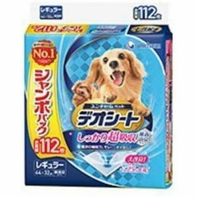 ユニチャームペットケア デオシート しっかり超吸収 無香消臭タイプ レギュラー 112枚入り ｘ2個セット