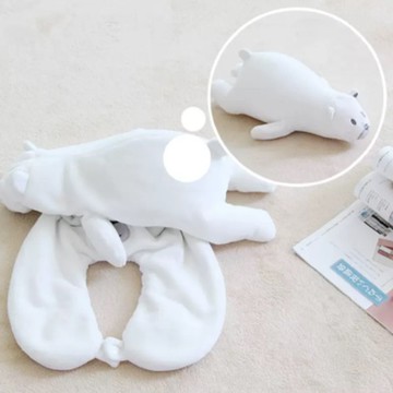 LAMINA動物系兩用午安x頸枕-北極熊