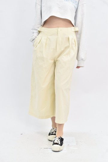 (L) uniqlo 棉質高腰純棉 U杏色長褲