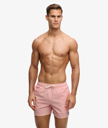 Superdry Men's Seer Sucker 15-inch Swim Shorts Cream Size: XL