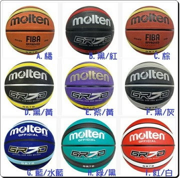 Molten 籃球 耐磨 室外 深溝 GR7D 5 6 7號球 多色可選 公司貨 團購另有優惠【大自在運動休閒精品店】