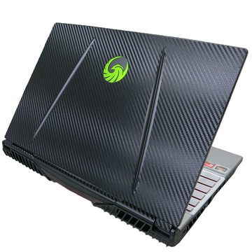 【Ezstick】MSI ALPHA 15 A3DD 筆電機身貼｜上蓋-黑色卡夢紋｜鍵盤週圍貼-霧面透明膜｜