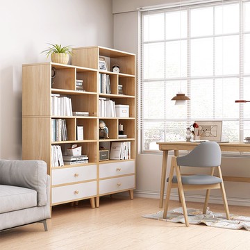 書架置物架落地簡易家用臥室靠墻置物柜客廳展示架小型收納書柜