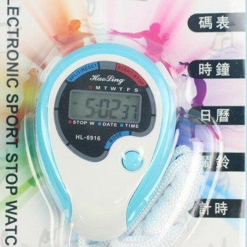 豪菱 多功能電子碼表 HL-6916/一個入(促200)(碼錶 時鐘 鬧鈴 日曆 計時)智4714247335103【APP滿額下單10%點數(單一帳號最高1500點)】8/31止